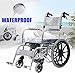 Manual Wheelchairs for Adults, Portable Folding Easy to Carry Elderly Disabled People Non-Slip Wear-Resistant Shock-Absorbing Push-Type Self-Propelled Walker (Color : Grey)