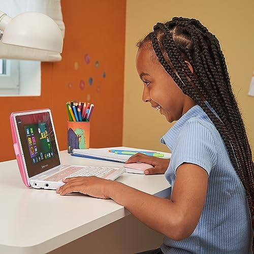 Vtech Genio Lernlaptop XL pink – Lerncomputer mit großen 7-LCD-Bildschirm mit Internetzugang, Textprogramm und vielen Lerninhalten – Für Kinder von 5-12 Jahren