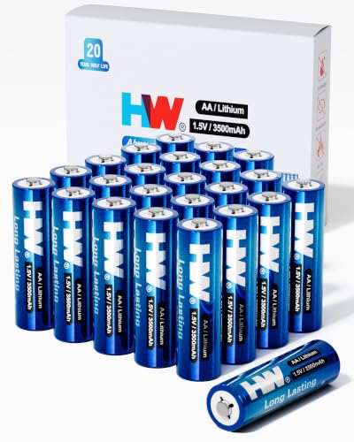 24-Pack HW 3500mAh 1.5V AA Lithium Batteries 16.49 + Free Shipping w/ Prime + 45% Off - image 1