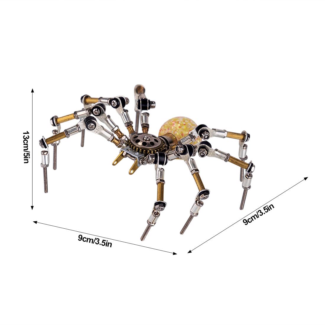 Set di puzzle con ragni in metallo 3D, 270 pezzi, insetti meccanici, puzzle 3D, set da modello, decorazione fai da te per gli appassionati