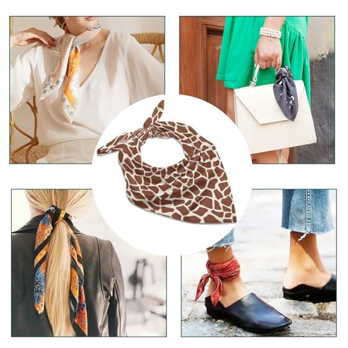 Grunge Marble Wall Texture Silk Feeling Scarf Square Satin Breathable Lightweight Neckerchief Silk Scarfs for Women4