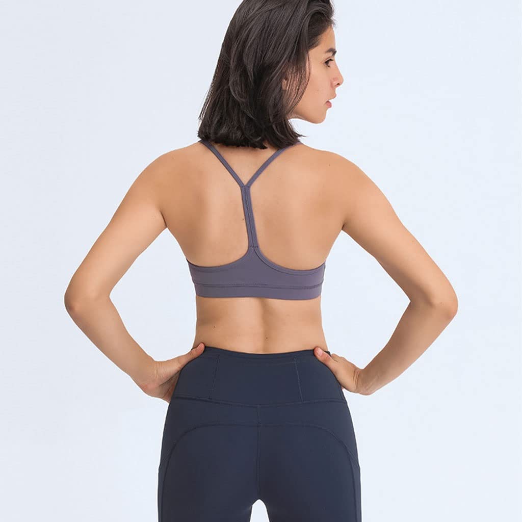 Super Comfort Biustonosze, Damski Oddychający Biustonosz Wyściełany, Bezszwowy Biustonosz Sportowy O Średnim Wsparciu, Stylowy Krótki Top Z Krzyżowymi Paskami Do Jogi Na Siłownię