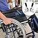 Heavy Duty Wheelchair Brakes Silver Wheel Locks Transport Chair Brake Drive Wheelchair Parts Universal Brake Replacement Parts for 7/8