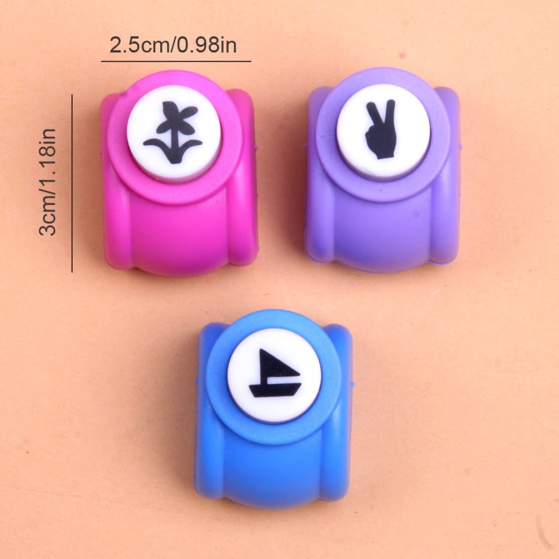 Mini perforadora de papel para álbumes de recortes, perforadora con forma de agujero, herramienta de estampado para manualidades DIY para niños, 40 Uds.