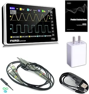 ANKONG Handheld Tablet Oscilloscope FNIRSI-1013D with 2 Channels 100MHz Bandwidth 1GSa/s Sampling Rate Oscilloscope Multifunction Ultra Thin Portable USB Oscilloscope