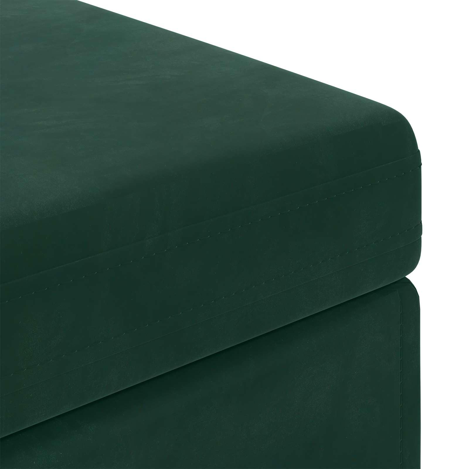 vidaXL Halka Ciemna zieleń Welur i drewno inżynieryjne, Nowoczesny, trwały, kompaktowy stołek do kuchni, stylowy design, wygodne siedzenie, minimalistyczne meble