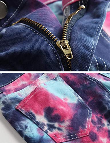 Ylingjun Mens Printed Patterned Stretch Skinny Biker Jeans (29, 539 Colorful) #TOP3