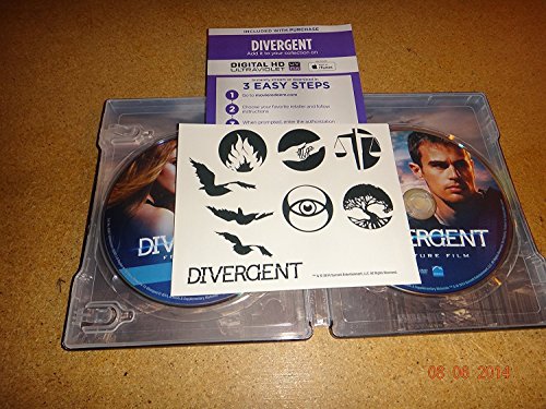 Divergent Steelbook Edition & The Divergent Series: Allegiant (Blu-ray + DVD) Bundle Movie Pack image 4