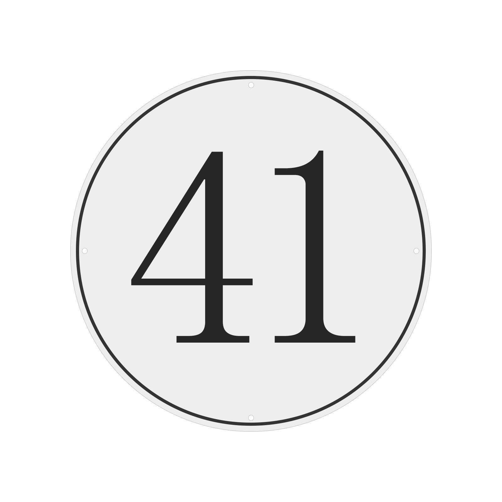 PATIKIL Large Metal Number Sign, 12" Diameter Aluminum Number 41 Sign Plate Area Marker Parking Weather-Resistant Signs for Indoor Outdoor Use