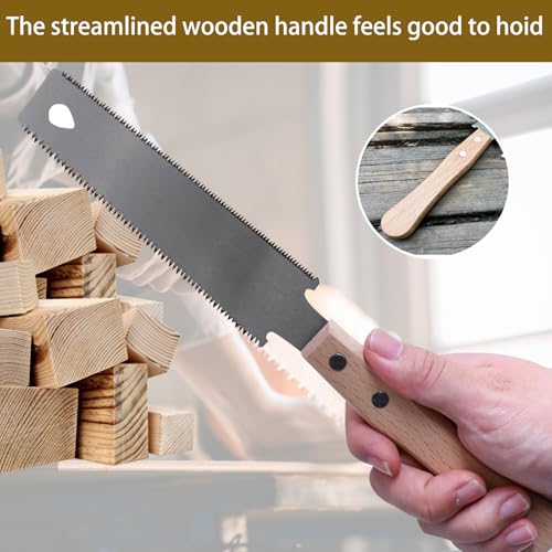 3 Stück Japansäge Set Feinsäge Holz Handsäge Gehrungssäge Kleine Holzsäge Hand Dübelsäge Holzbearbeitungswerkzeuge Japanische Säge Zweischneidig Zugsäge Woodworking Laubsäge Japan Säge