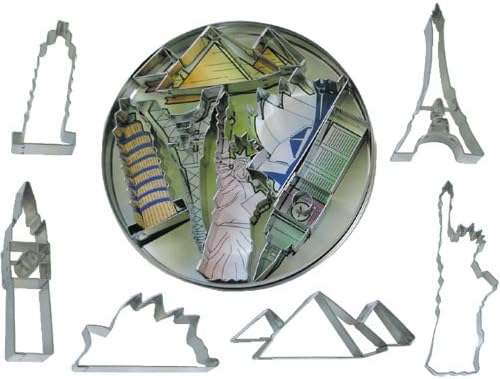 Landmarks Tin Cookie Cutter 6 Pc Set L1875