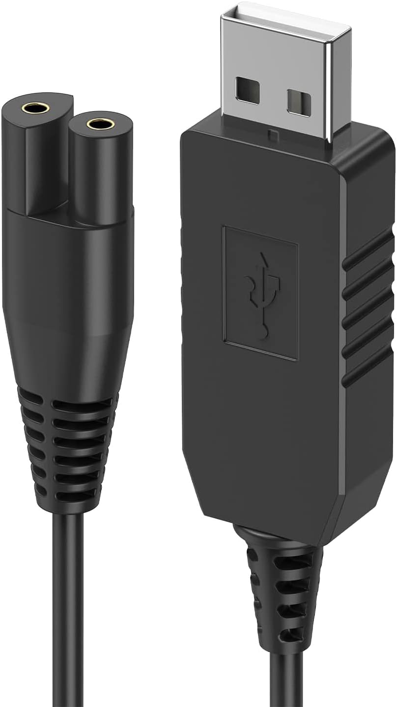 Charger Cord Replacement for Waterpik Water Flosser WP360 WP462 WP450 WF13 WP100 Water Flosser, USB Charging Cable (Black)