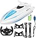 Produktbild L&WB Ferngesteuertes Boot RC Boot High Speed Für Pools Und Seen, 2.4 Ghz 15 Km/H 4 Kanäle Rennboote RC Speedboot Wasserdicht Fernbedienung Yachtboot Spielzeug Für