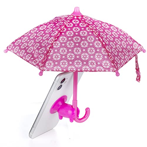 Phone Umbrella for Sun with Suction Cup Stand, Sun Shield with Suction Cup Mount Phone Holder Anti-Refection Block Glare, Creative Outdoor Cell Phone Holder Sun Shade (A-Black)