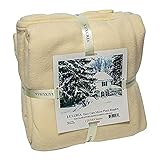Elaine Karen Full Luxury Fleece Soft Bed Blanket - Breathable Warm and Cozy Lightweight Bed Cover, Perfect Bedspread, Coverlet, Throw for Couch, Sofa – Cream
