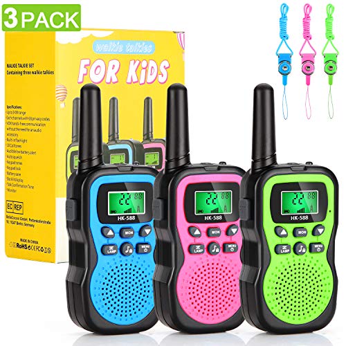 KAQINU Walkie Talkies for Kids, 3 Pack 22 Channels 2 Way Radio 3 Miles Range Kids Walkie Talkies wit - //coolthings.us