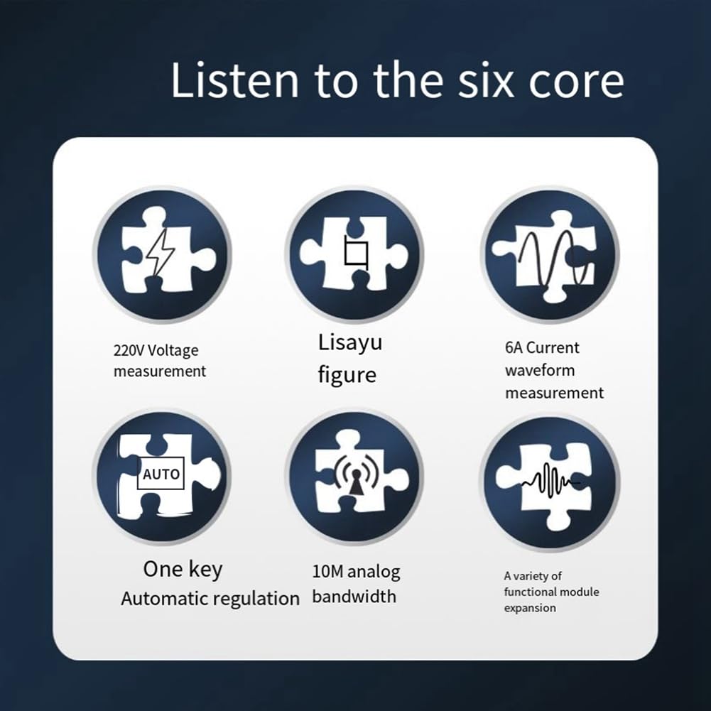Grimmstr Dual-Channel Oscilloscope 50M Sampling Rate High-Performance Handheld Small Oscilloscope 3.2Inch LCD Display