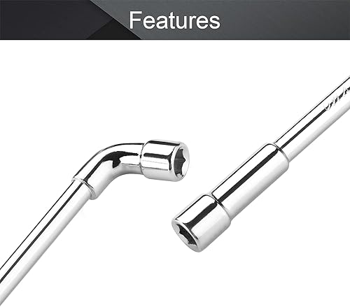 Miniatura 3 de Utoolmart Llave hexagonal métrica en forma de L, llaves de vaso de 0.354 in, espejo cromado, Cr-V, 1 unidad