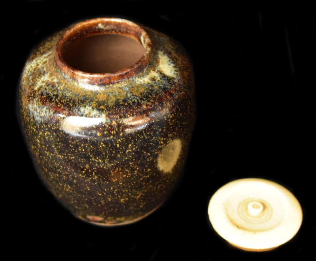 茶入 無傷美品 年代保証 時代物 茶道具 (旧家蔵出し) WWTT068 茶入 無傷 年代保証 時代物 茶道具 (旧家蔵出し)