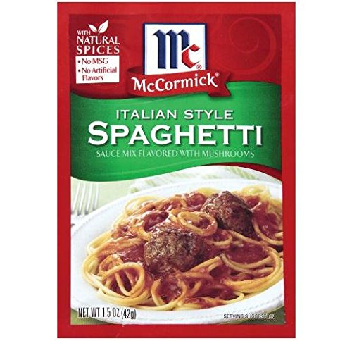 McCormick Italian Mushroom Spagehetti Sauce Mix (Pack of 2) 1.5 oz Packets