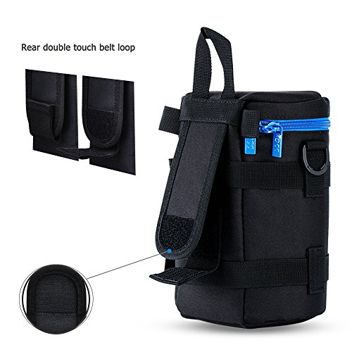 Image of JJC Deluxe Lens Case Pouch Bag for Canon EF 70-200mm f4L IS II USM /EF 28-300mm f3.5-5.6 L IS USM, for Nikon AF-S 70-200mm f4G ED VR /AF-Nikkor 80-200mm f2.8D ED & More Lenses below 4.3 inch x 7.4 inch(D x L)
