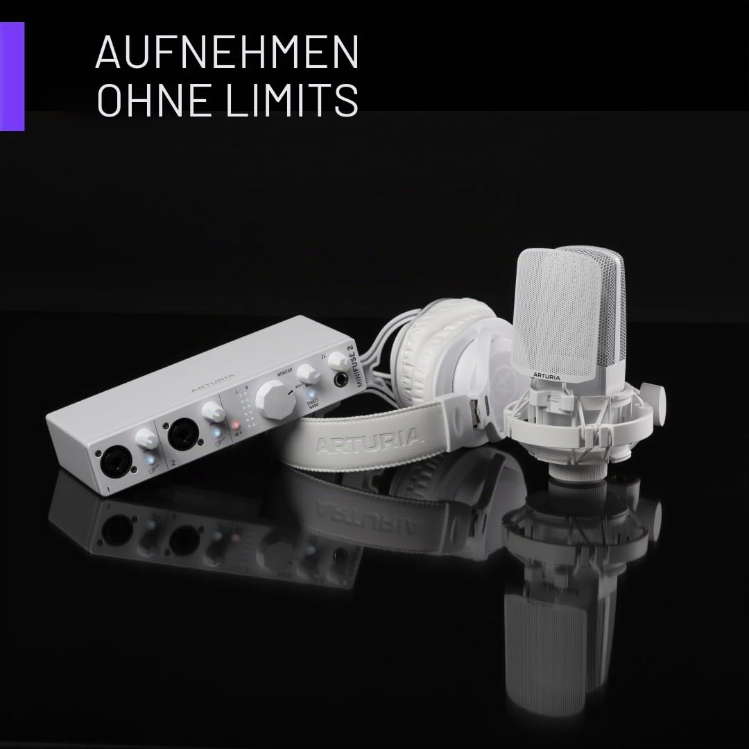 Arturia MiniFuse Recording Pack White USB-Audio Interface+ CM1 + EF1 - USB Interface
