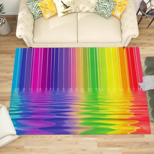 Tapis salon lavable antidérapant à pile courte et douce - 4