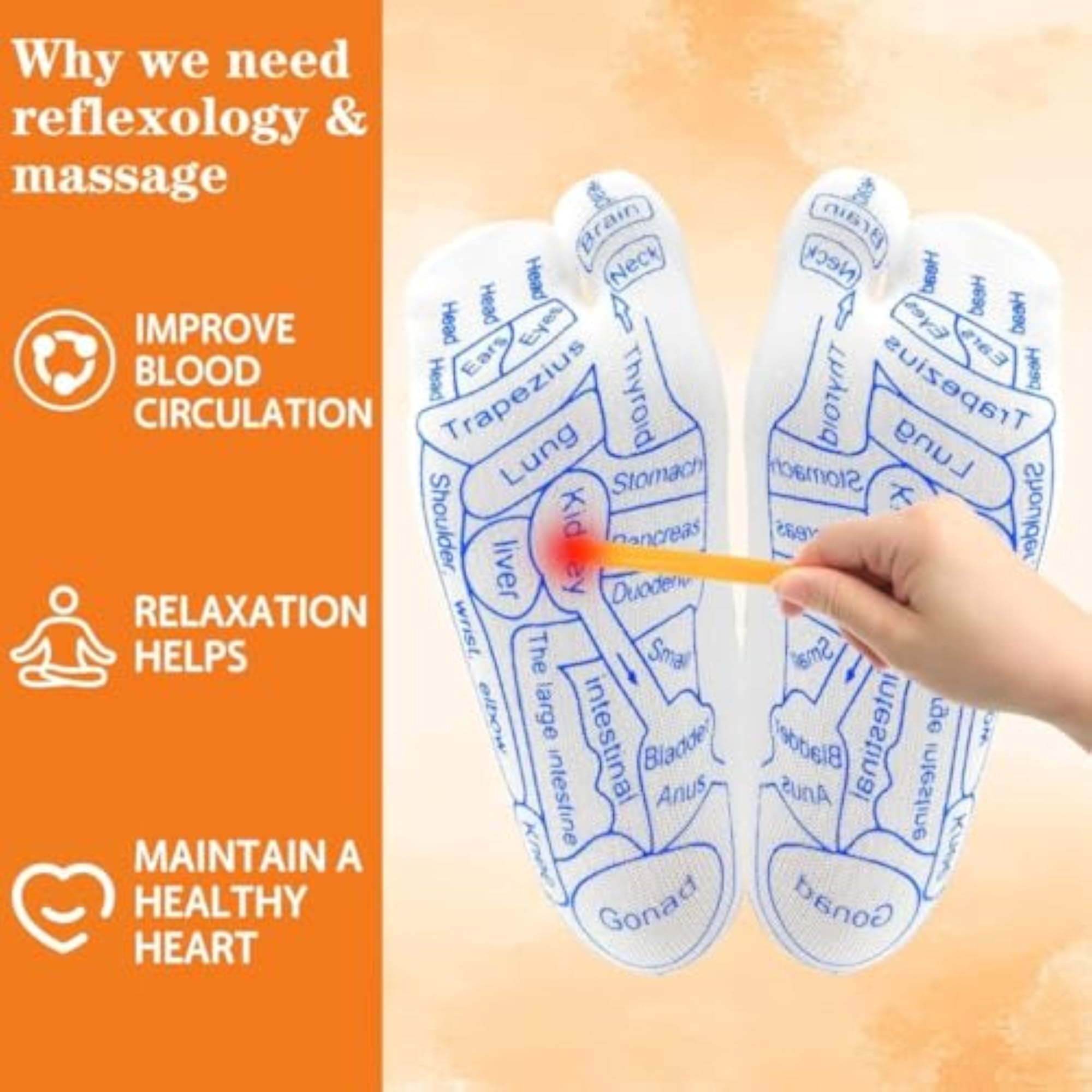 Acupressure Reflexology Ankle Socks, Trigger Point Massage