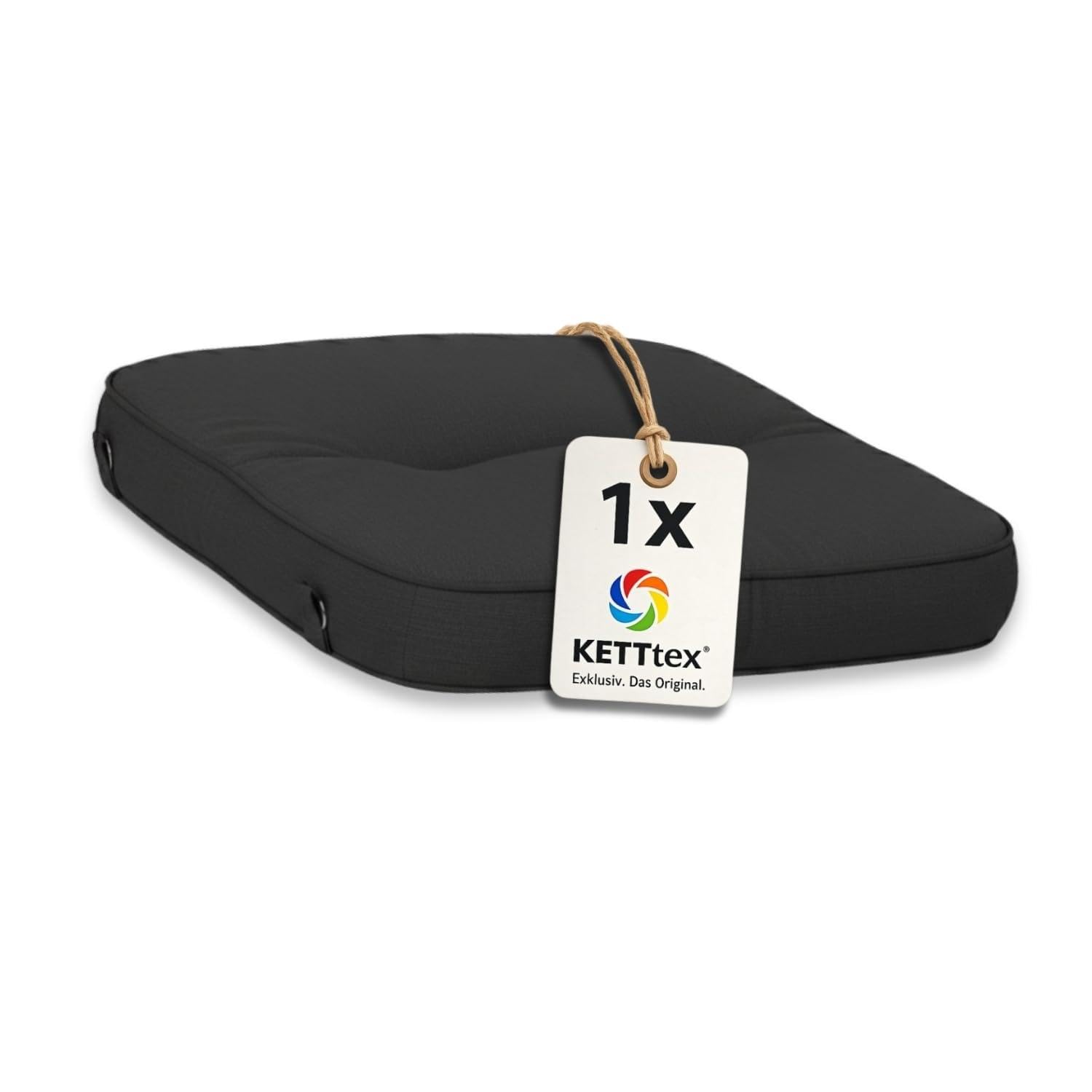 KETTtex Auflage Hocker 50x50x9cm, anthrazit