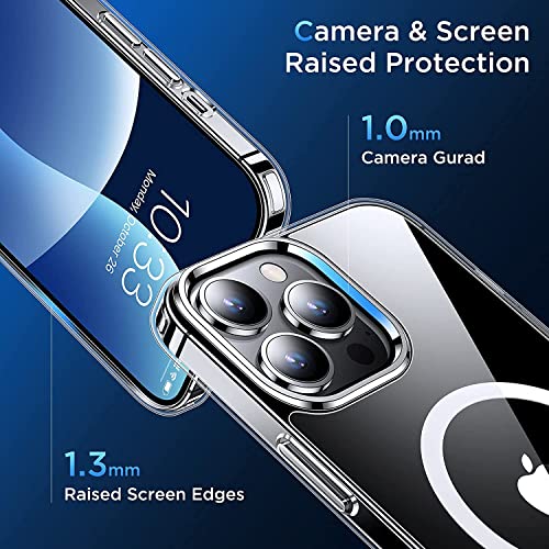 Image of Hupshy iPhone 13 Back Cover with Cover, Hard Acrylic Back, Shockproof Air-Guard Corners, TPU Phone Cover, Scratch Resistant Back Case for iPhone 13 [Transparent]