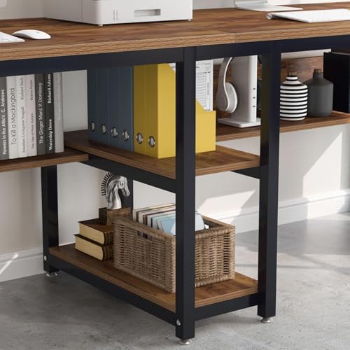 Image of Klaxon Engineered Wood Iron Study Table with Drawer, Multi-Usage Laptop Desk & Home Office (Printo-FD, DIY Installation) (Forest Dark, Orbit)