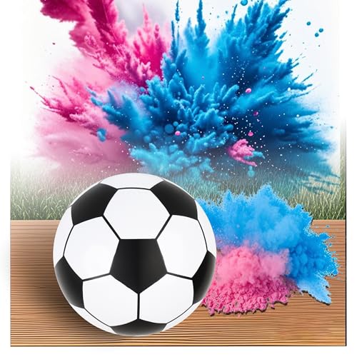 Wsaeig Gender Reveal Soccer Ball - 2 Pack Blue and Pink Powder Revelacion de Sexo de Bebe,Soccer Balls Gender Reveal with Powder for Boy or Girl Baby Gender Reveal Ideas