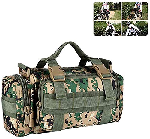 Gaojian Fahrradrahmentaschen, Nylon Oxford Lenkertasche, Multi-Purpose im Freien Wasserdichten taktischen Fahrradpaket für Radfahren Wandern,Tarnen Cover