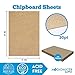 MagicWater Chipboard Sheet for DIY Projects - 11x17 Inch - 50 Pack - 30 pt - Heavy Duty Kraft (0.030 Inch Thick) Paperboard, For Scrapbooking, Books, Picture Frame Backing, Arts Project & Crafts