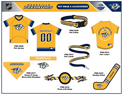 Image of NHL Nashville Predators Jersey for Dogs & Cats, Medium. - Let Your Pet Be A Real NHL Fan!