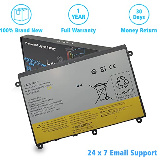 Laqueena-L13M4P21-Laptop-Battery-Compatible-with-Lenovo-IdeaPad-Yoga-2-11-Series-L13L4P21-121500223-121500224-2ICP55070-2-2ICP65170-2-74V-34Wh-4-Cell
