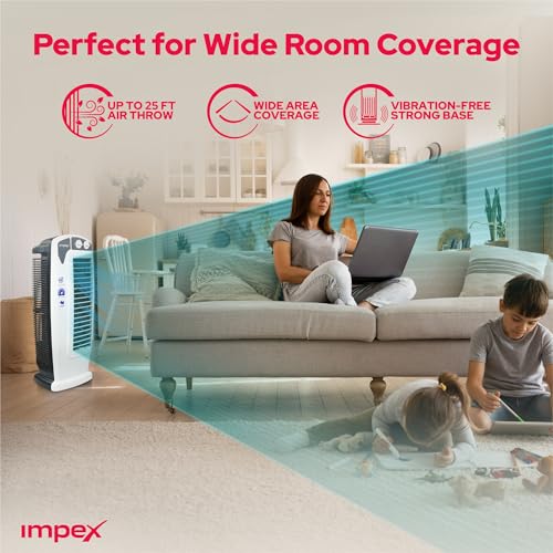 Impex Store Impex Twister Plus Tower Fan, 1350 RPM, 3 Speed - Image 4