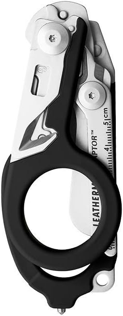 LEATHERMAN - 831742 , Raptor Emergency Response Shears with Strap Cutter and Glass Breaker, Black with MOLLE Compatible Holster
