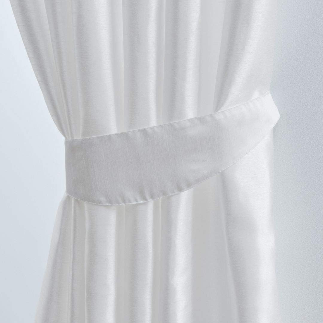 John Aird White Pair Of Faux Silk Tie Backs (White)