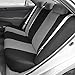 FH Group FB051115 Multi-Functional Flat Cloth Car Seat Covers, Gray/Black, Airbag Compatible and Split Bench with F11306 Vinyl Floor Mats-Fit Most Car, Truck, SUV, or Van