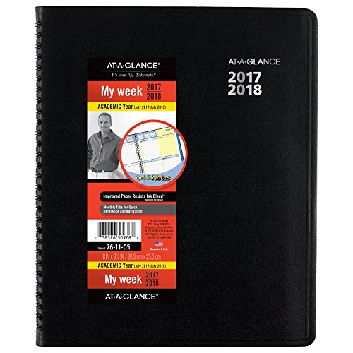 AT-A-GLANCE Academic Weekly/Monthly Planner, July 2017 - July 2018, 8