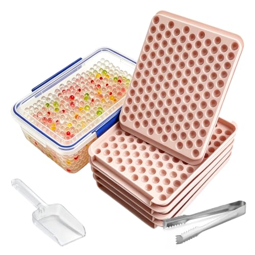 Image of VAKUKK 127 PCS Sphere Ice Cube Tray for Freezer (cherry blossom pink)