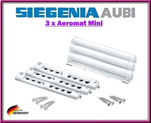 3 X Siegenia Aeromat Mini + Turn Lock Inc. screws!!! The BEST window ventilation system on market!!! 3 pieces!!!