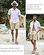 LVCBL Herren Leinen Shorts Sommer Kurz Hosen Leicht Atmungsaktiv mit Tunnelzug Weiß L