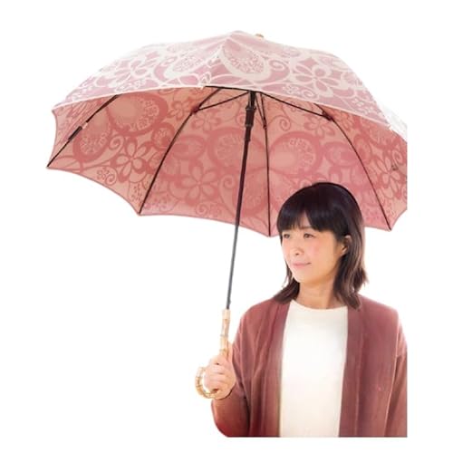 [槙田商店]晴雨兼用長傘 kirie 蝶々 ワインレッド|老舗の職人が作る日本製のおしゃれな高級傘