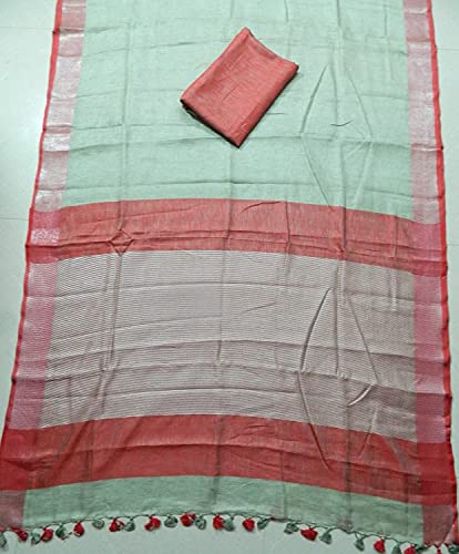 STB-SILK TEXTILES BHAGALPUR linen silk saree – image 4