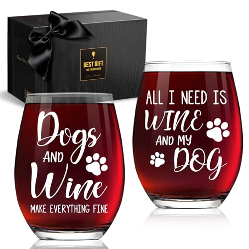 2-Piece Dog Lover Wine Glass Set