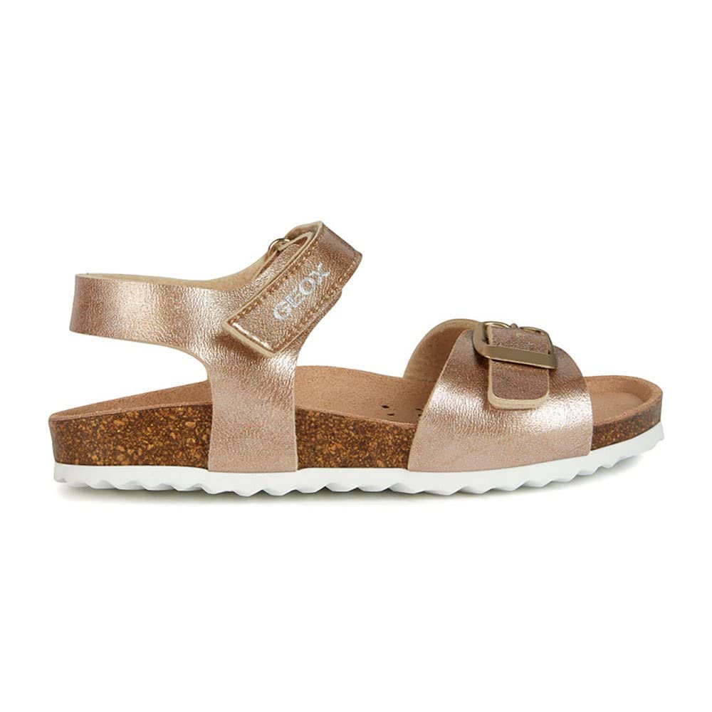 Geox Adriel Girls, Sandalia Niñas, Rose Gold C8124, 24 EU