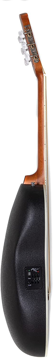 Applause Classic Nylon E-Guitarra acústica de concierto - Traditional AB24C Mid Cutaway Nylon - Cuerpo Roundback Lyrachord mid-depth - Preamplificador AP3TP - Tapa de abeto - Natural Satin - AB24CS-4S