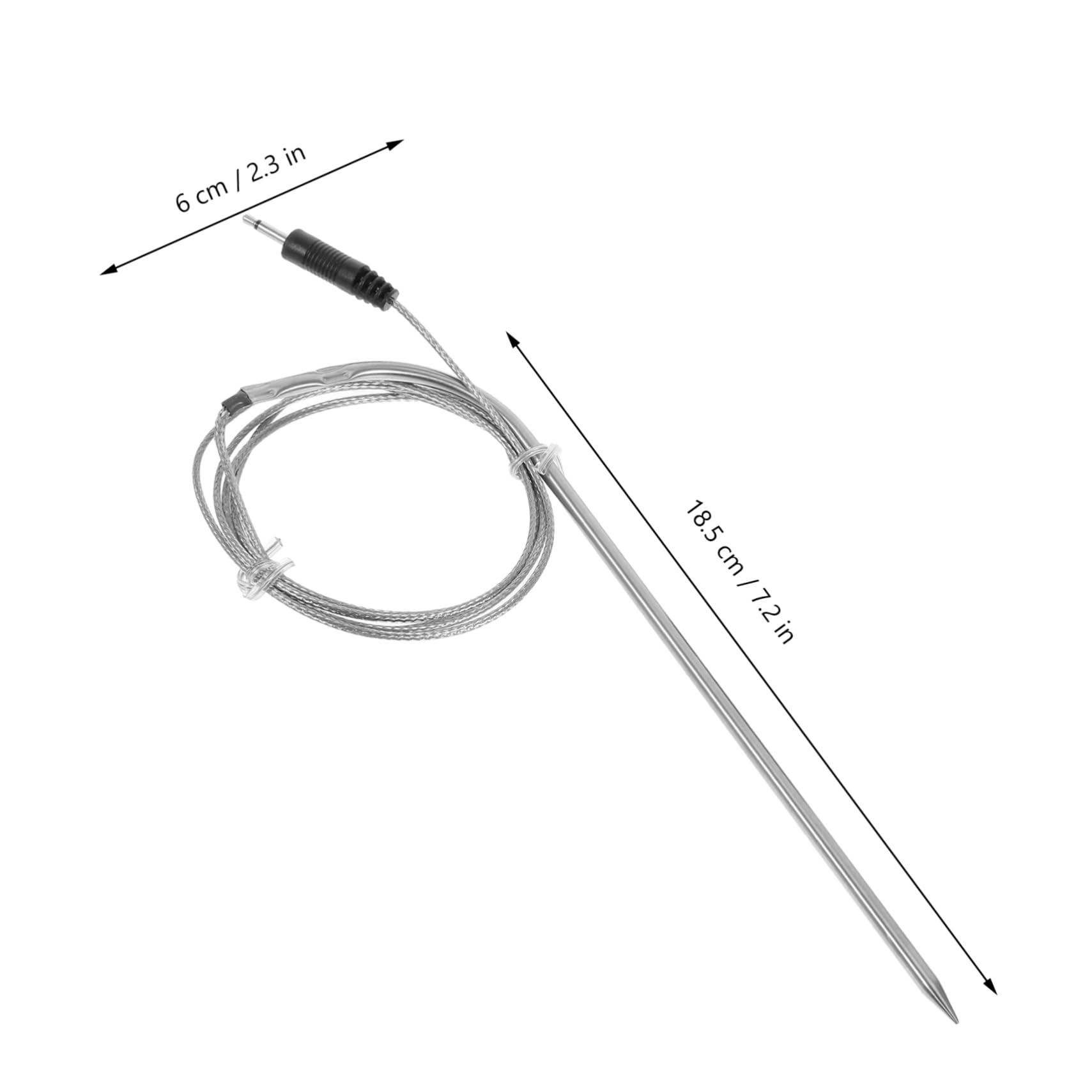ibasenice Barbecue Thermometer Clip Meat Temperature Probe Grill Probe Clip Grilling Thermometer Temp Gauge for Grill